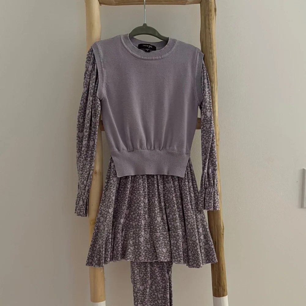 Imoga Purple Long Sleeve Dress with Leggings